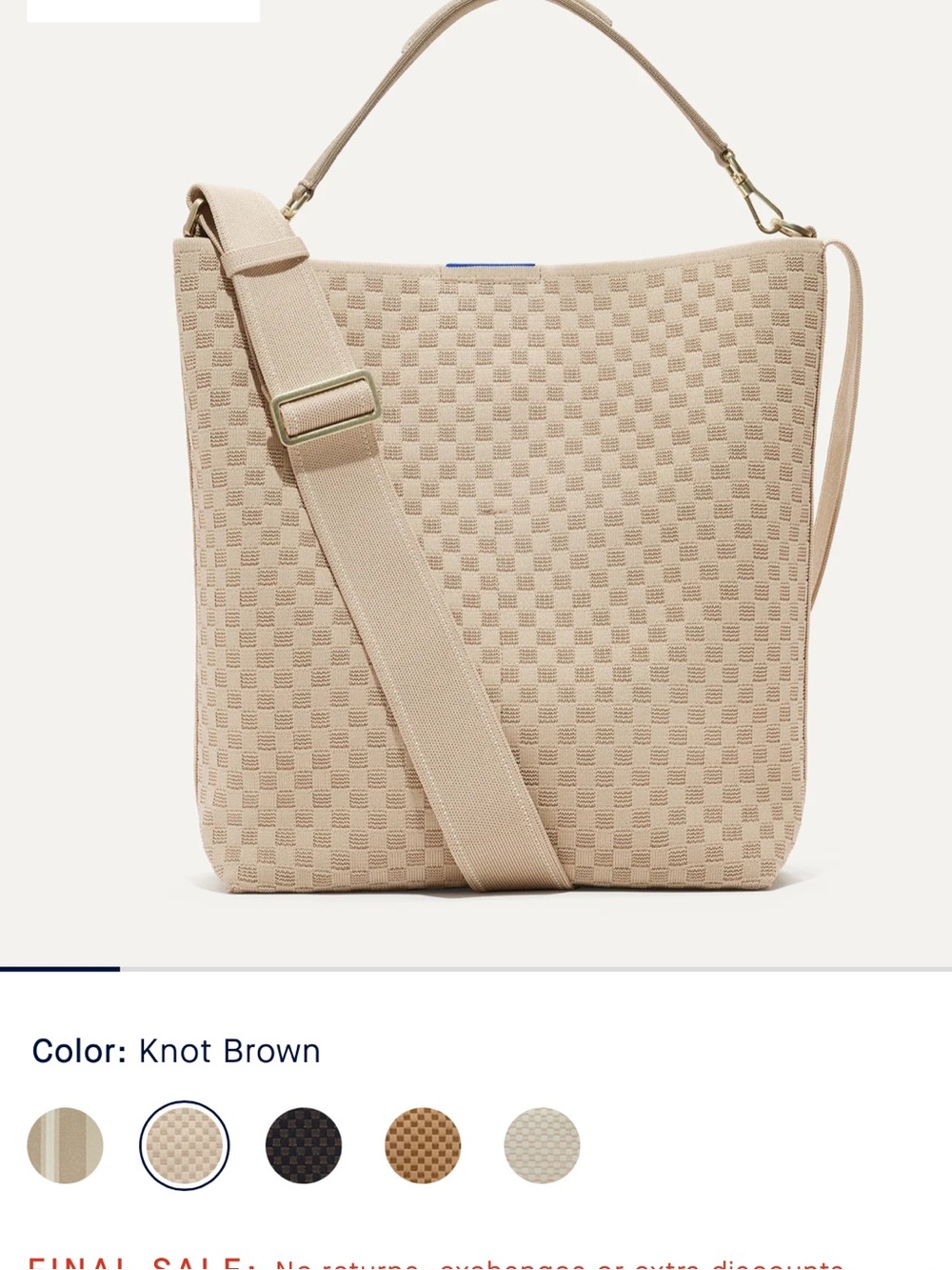 Rothy's Knot Brown bucket bag woven